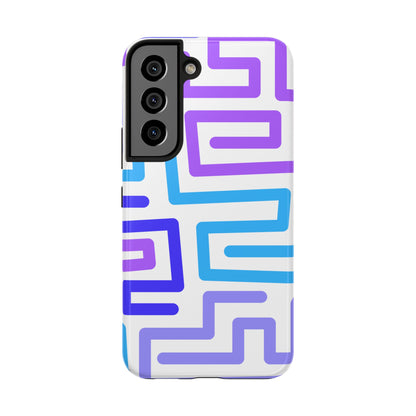 Abstract Neon Maze Phone Case