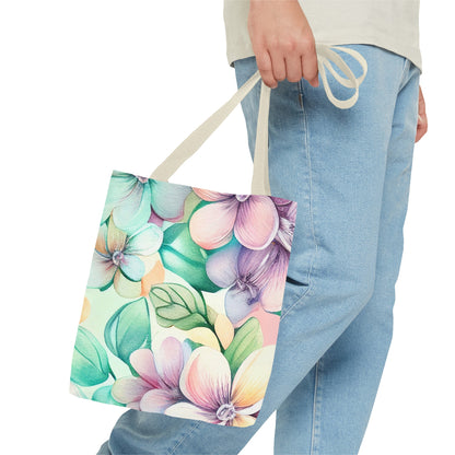 Lush Pastel Florals Tote Bag