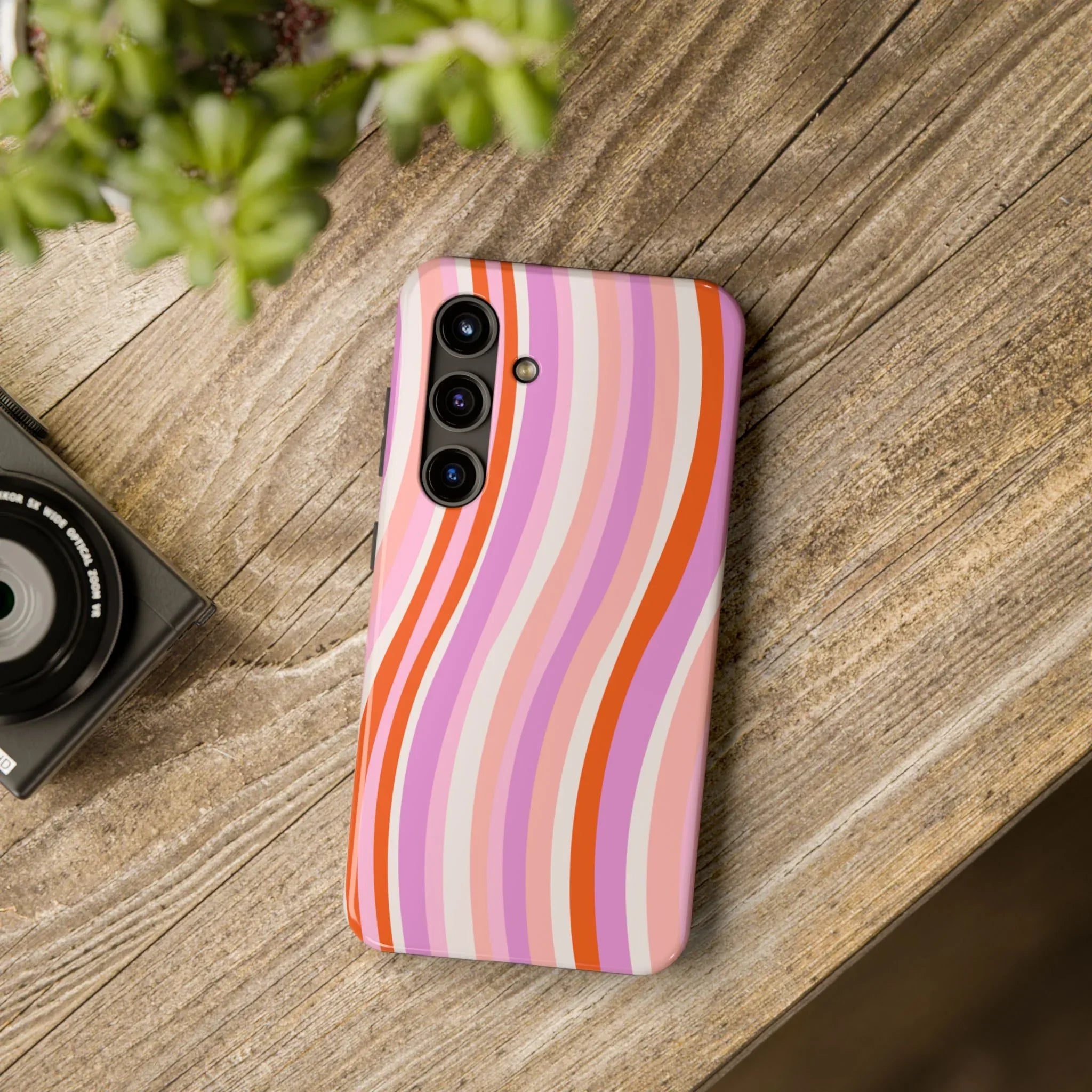 Wave Nostalgia Phone Case (Apple & Android) - Pink Sweetheart