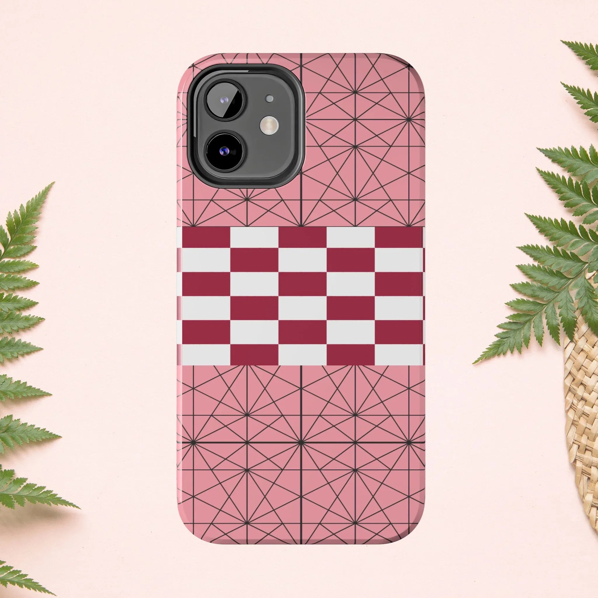 Geometric Kimono Tough Phone Case (Apple & Android) - Pink Sweetheart