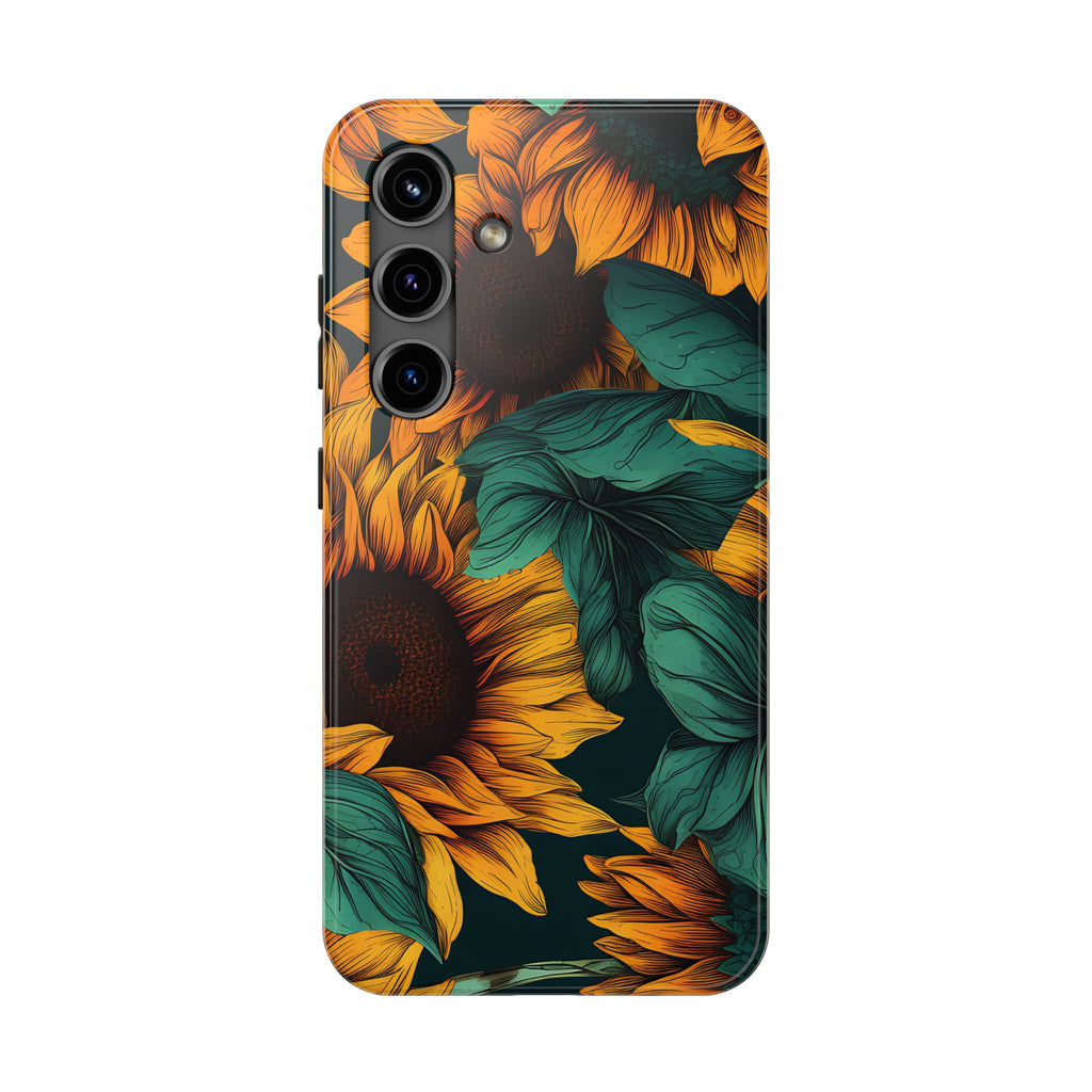 Dark Sunflower Phone Case (Apple & Android)