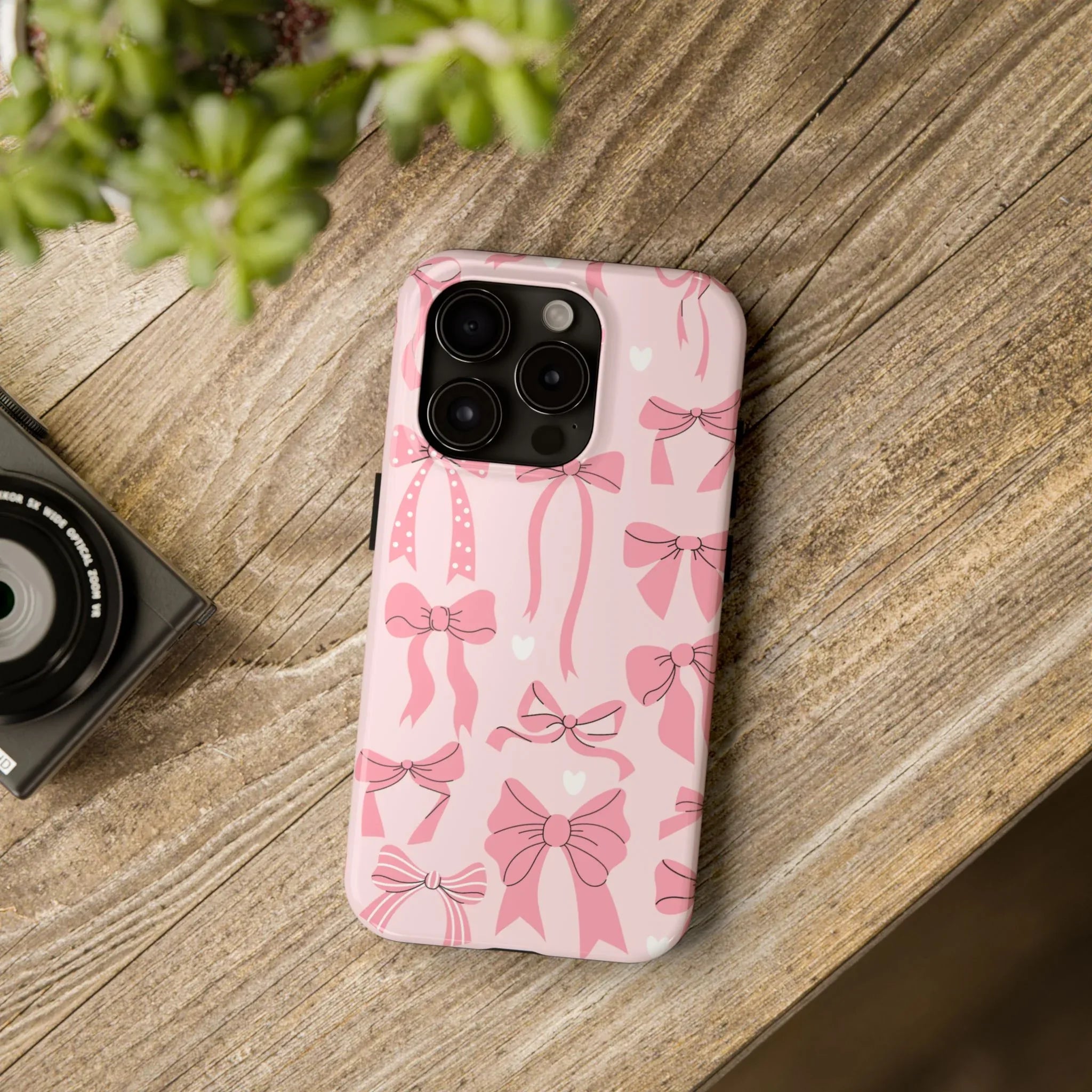 Pink Bow Ribbons Phone Case (Apple & Android) - Pink Sweetheart