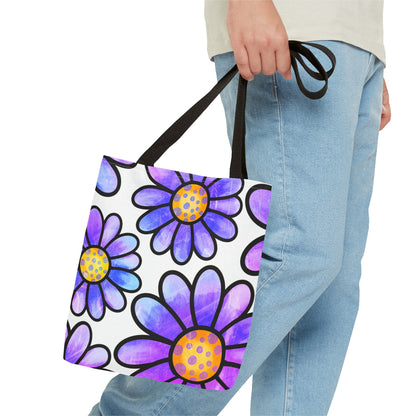 Purple Florals Tote Bag