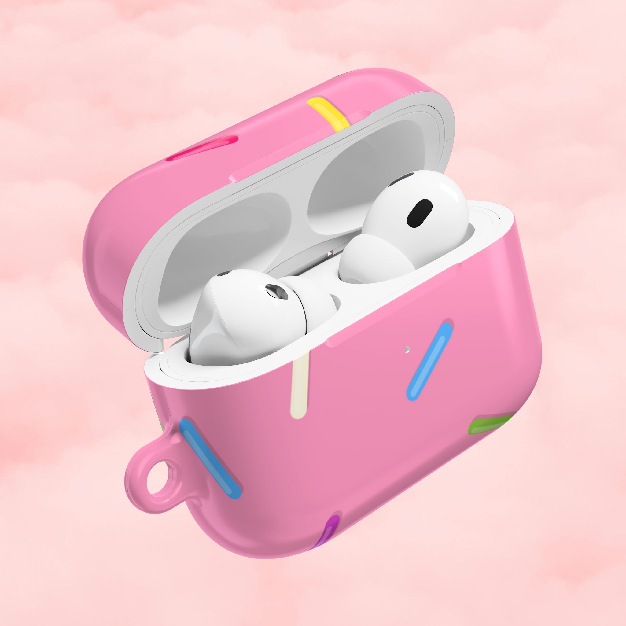 Pink Rainbow Sprinkles AirPod Case