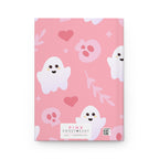 Fantasmas rosados ​​espeluznantes Cuaderno mate de tapa dura