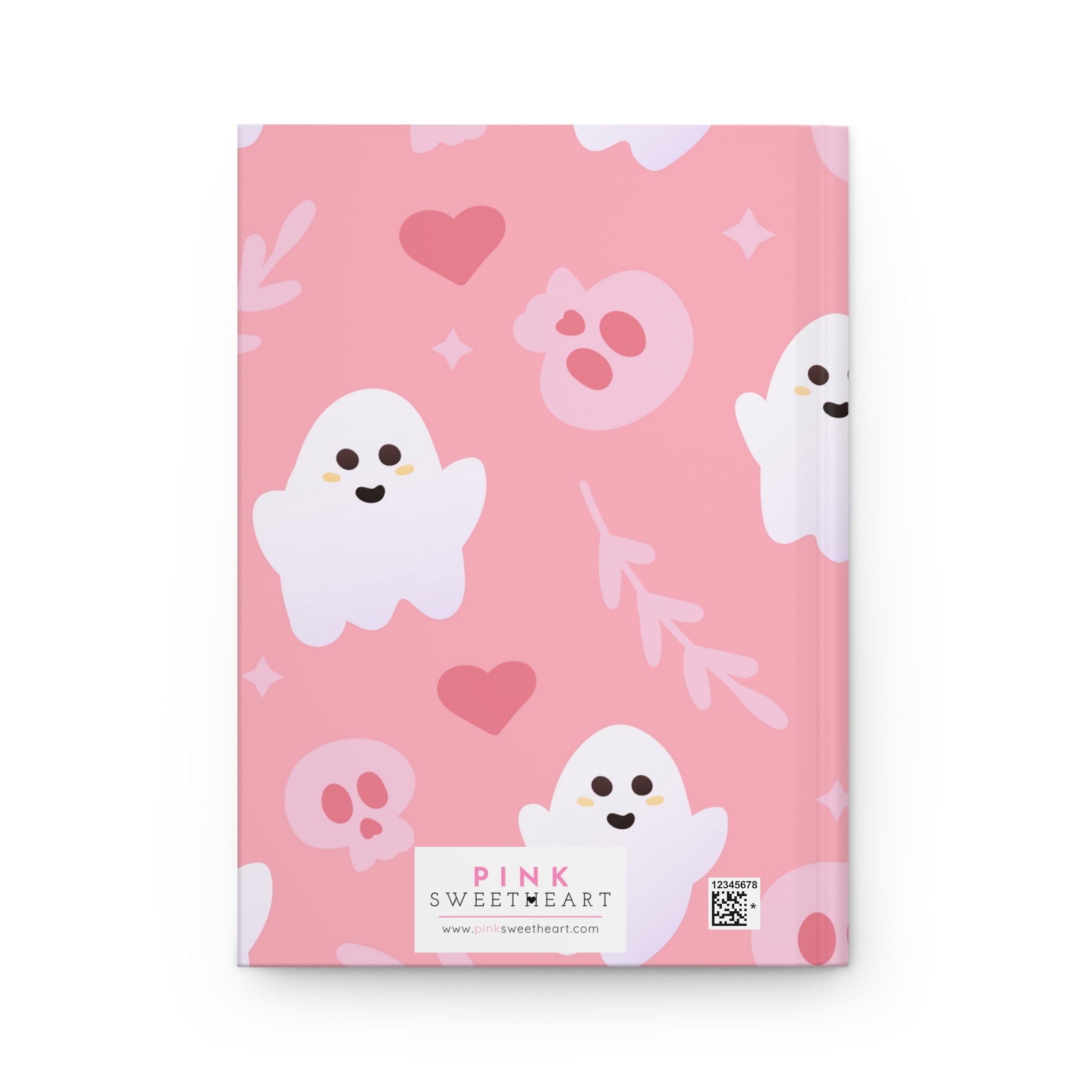Fantasmas rosados ​​espeluznantes Cuaderno mate de tapa dura