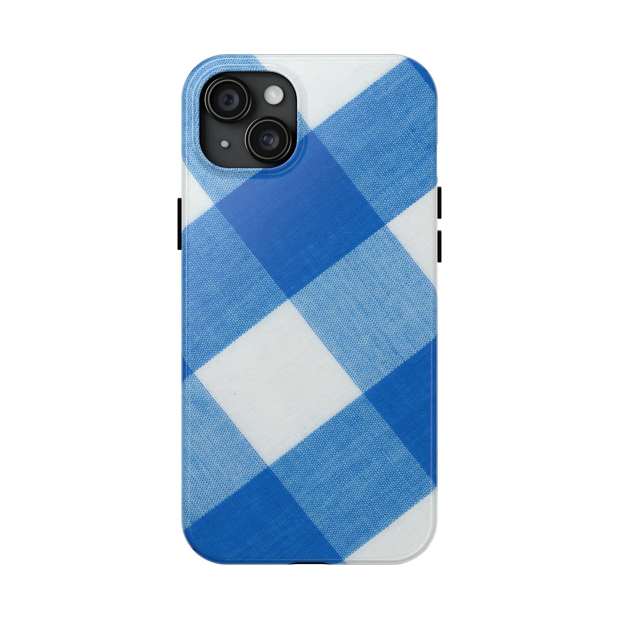 Classic Blue Gingham Phone Case (Apple & Android)