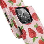 Cute Strawberries Phone Case (Apple & Android) - Pink Sweetheart