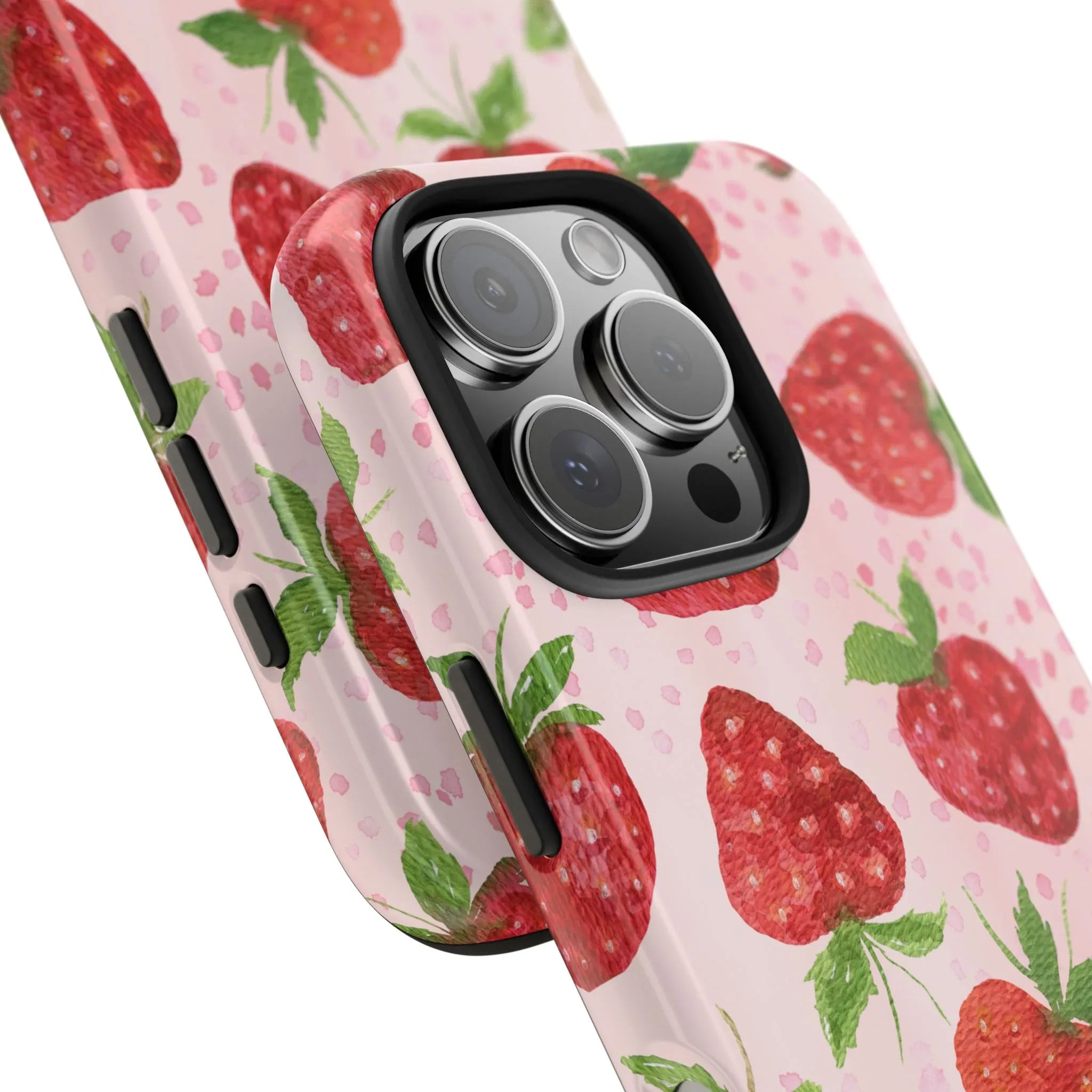 Cute Strawberries Phone Case (Apple & Android) - Pink Sweetheart