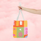 Vibrant Kawaii Floral Tote Bag