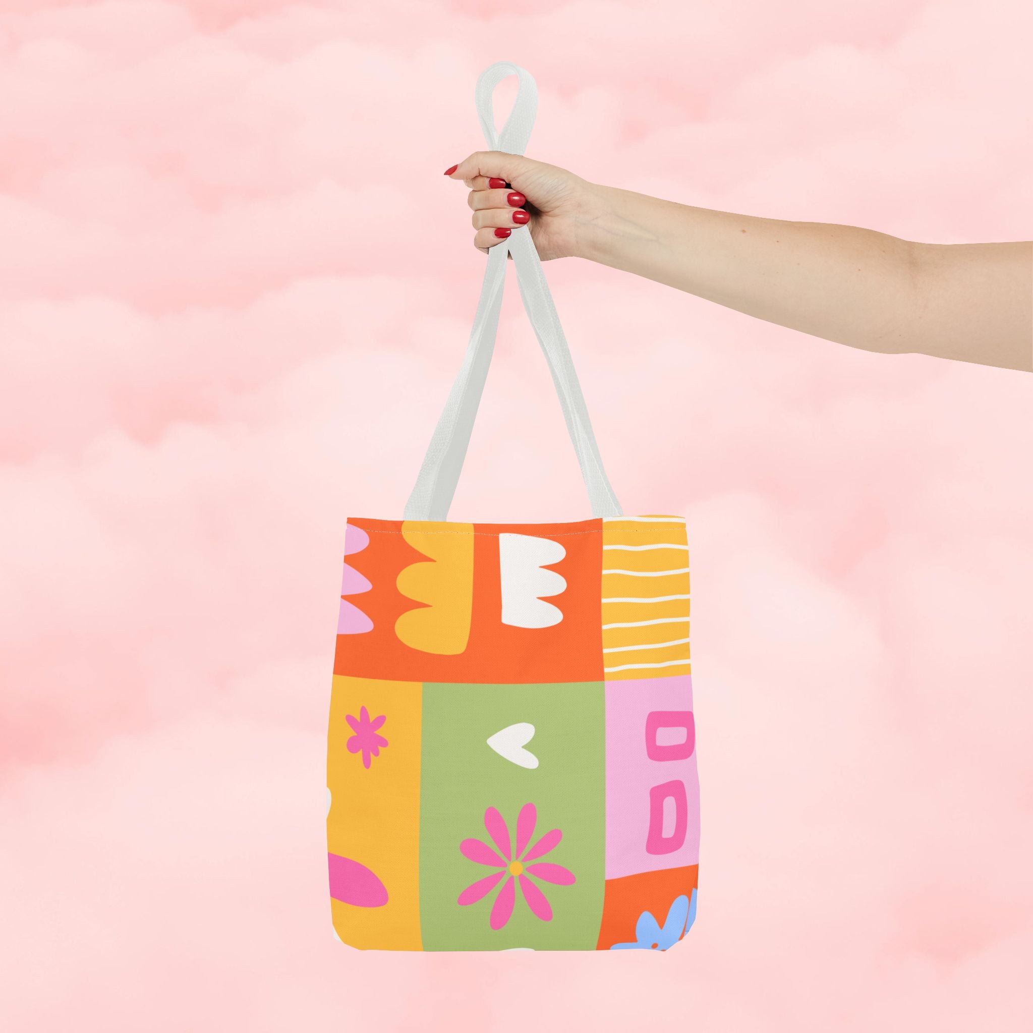 Vibrant Kawaii Floral Tote Bag