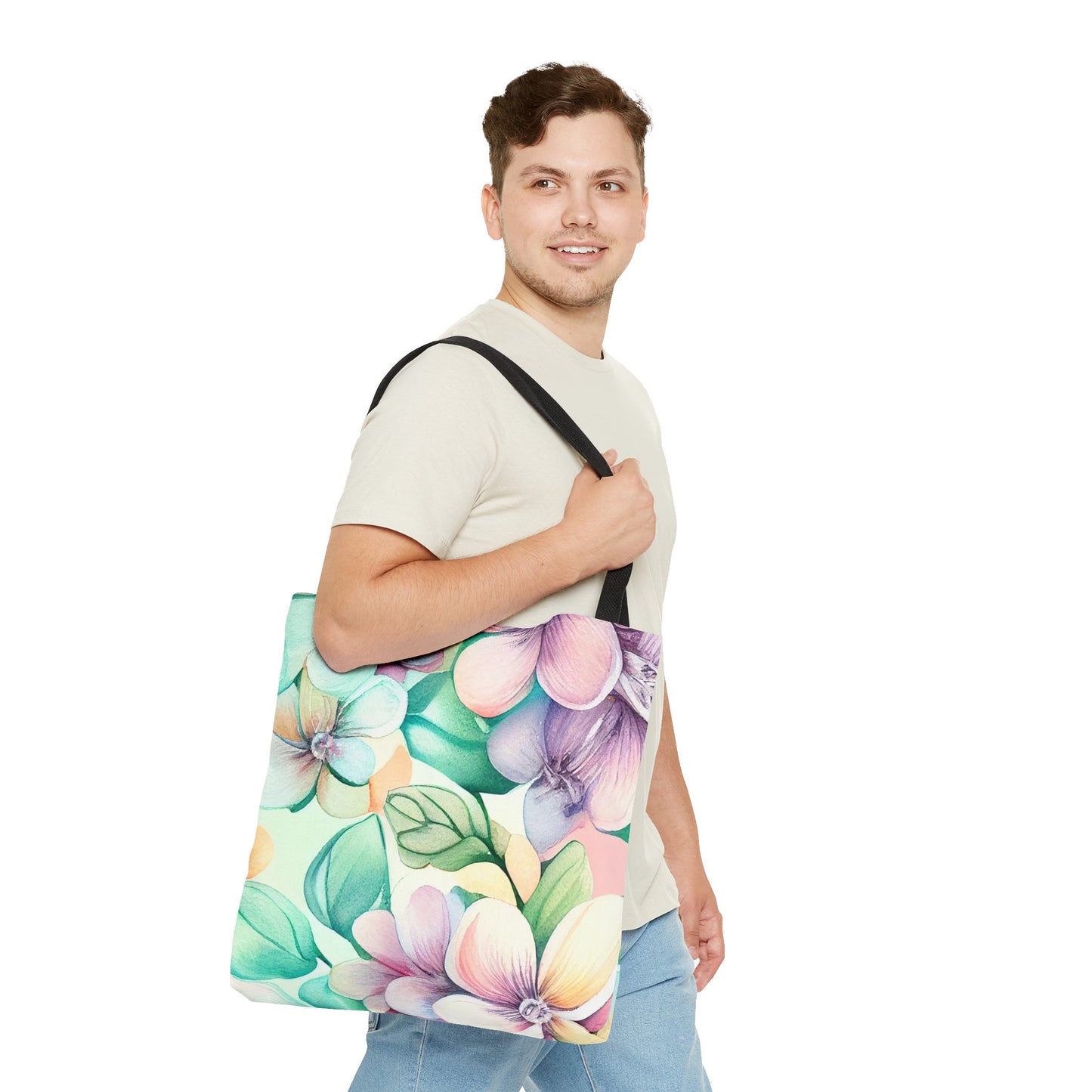 Lush Pastel Florals Tote Bag