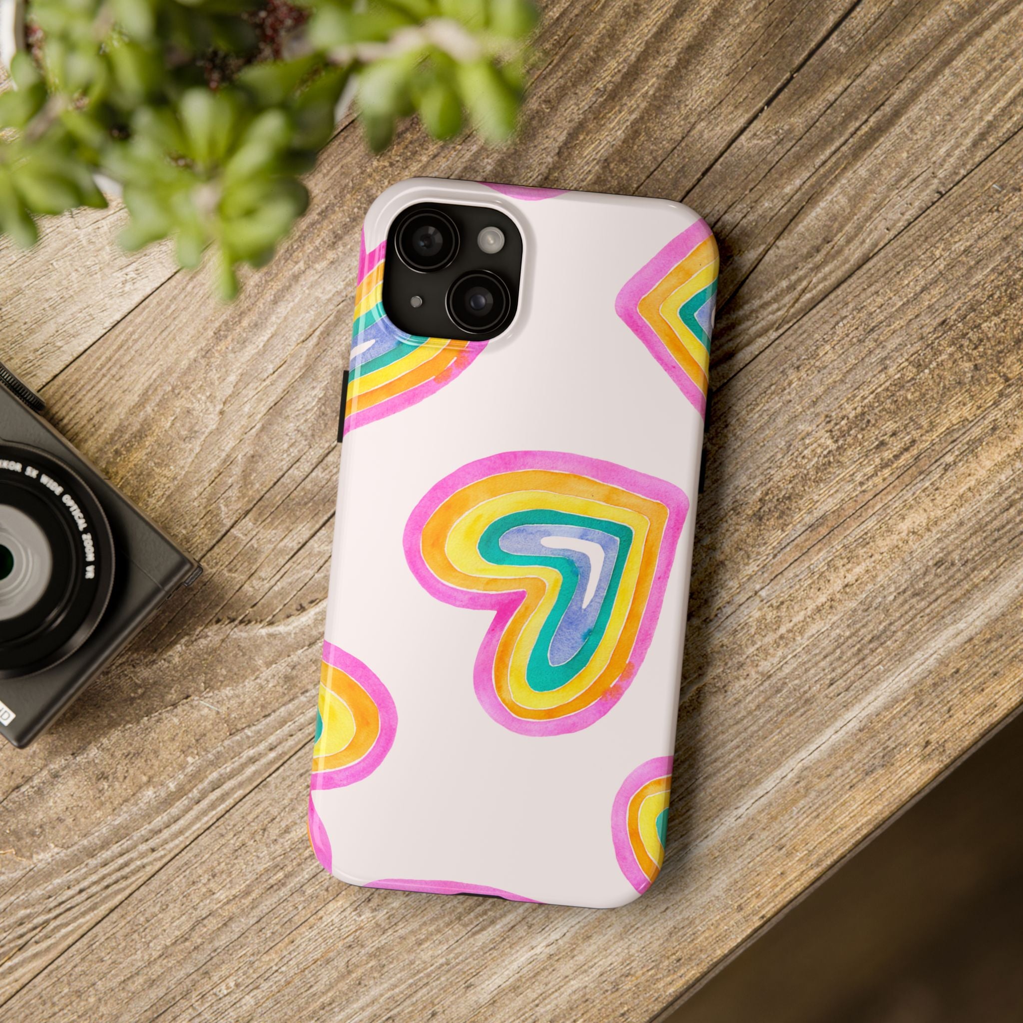 Rainbow Hearts Phone Case (Apple & Android)