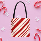 Peppermint Candy Cane Tote Bag
