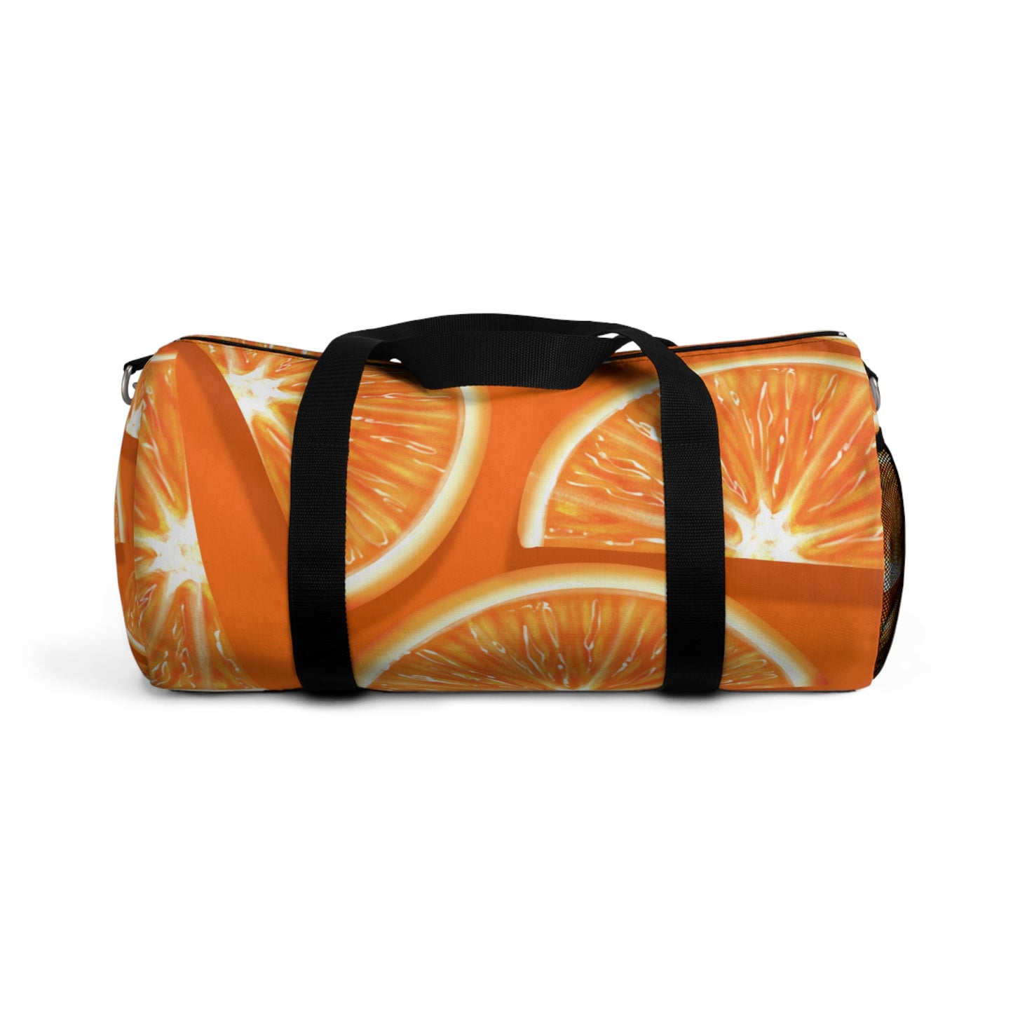 Bolsa de lona con rodajas de naranja fresca 