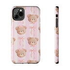 Cuddly Teddy Bear Phone Case (Apple & Android) - Pink Sweetheart