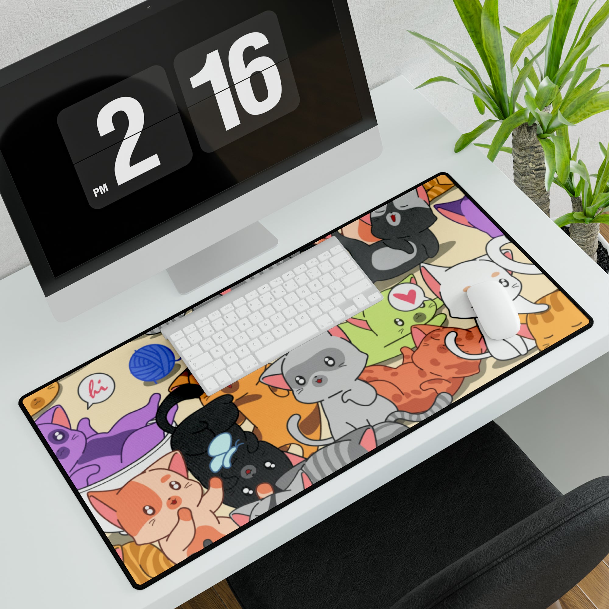 Catsitting the Kittens Desk Mat