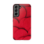 Big Red Felt Hearts Phone Case (Apple & Android)