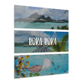 Bora Bora Skyline Acrylic Prints (Triptych) - Pink Sweetheart