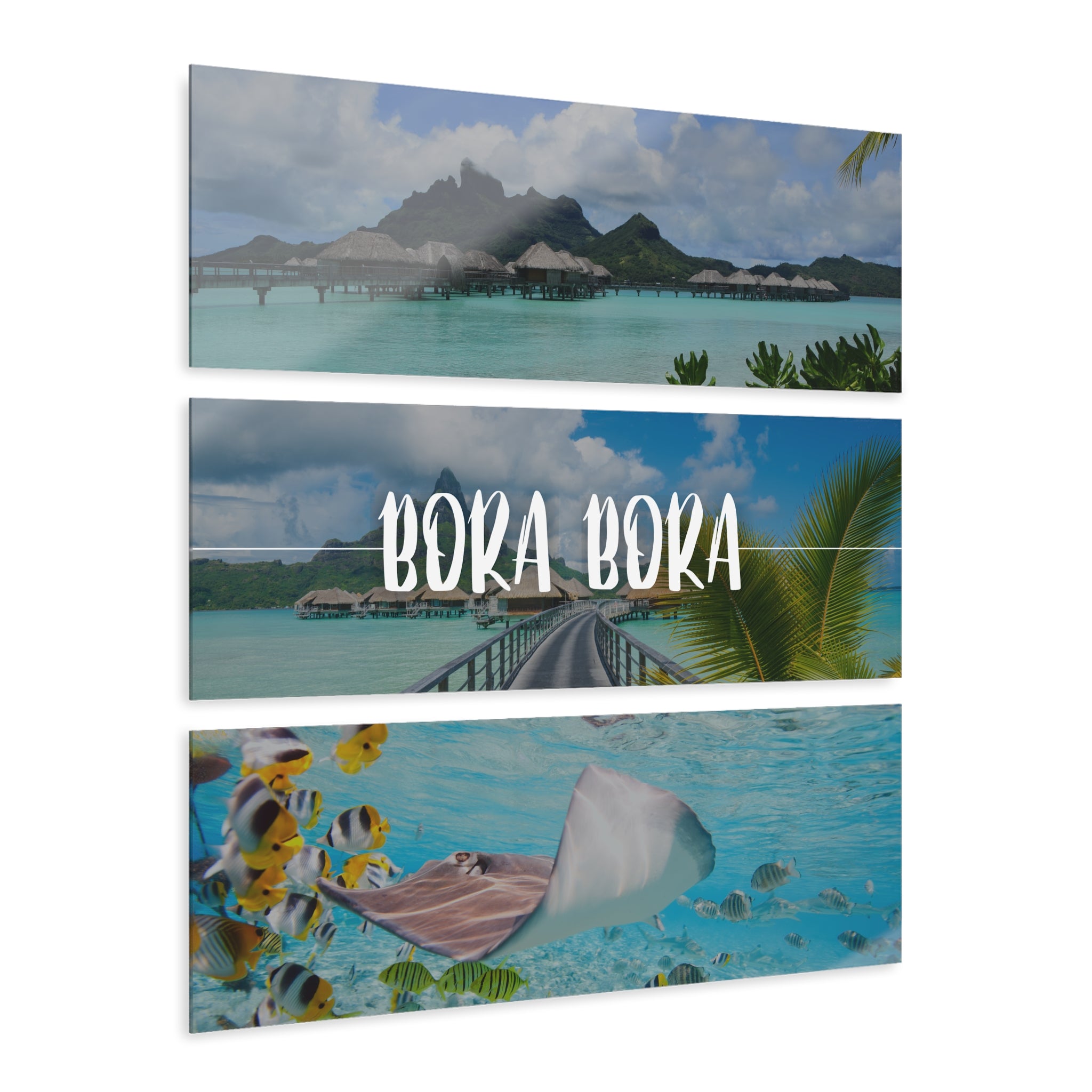 Bora Bora Skyline Acrylic Prints (Triptych)