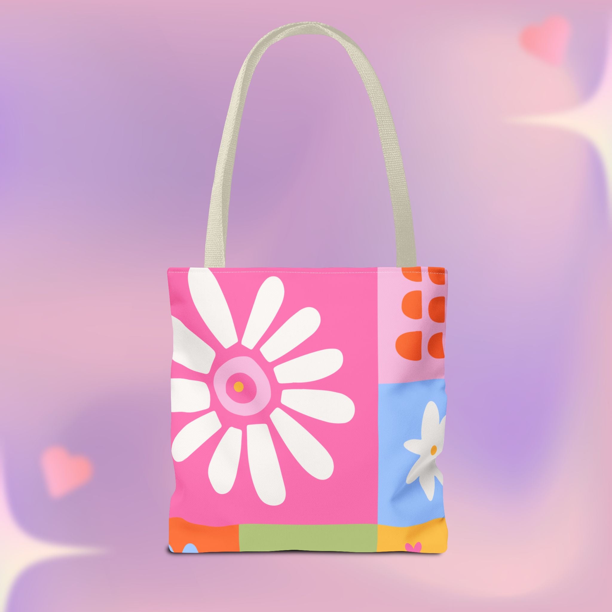 Vibrant Kawaii Floral Tote Bag