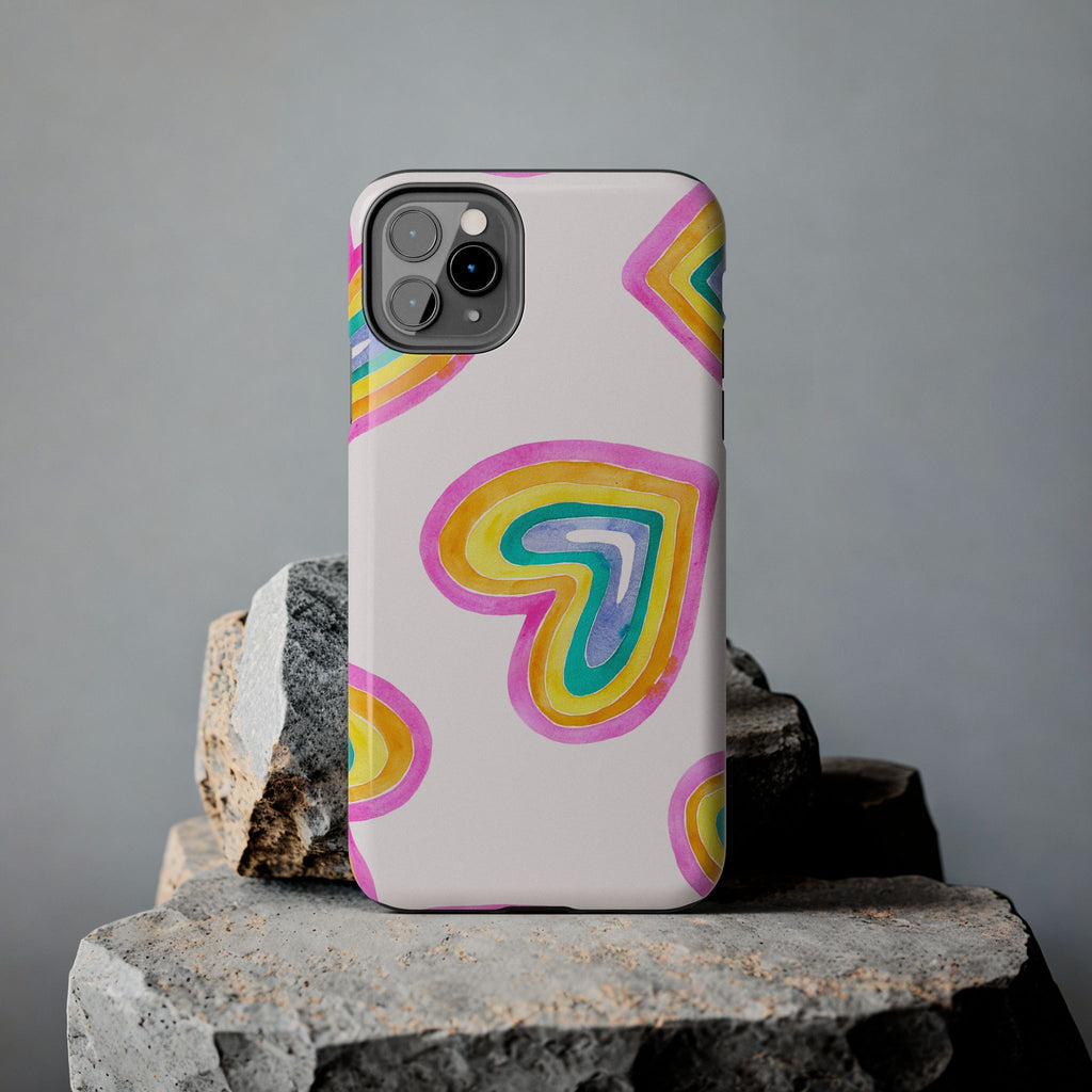 Rainbow Hearts Phone Case (Apple & Android)