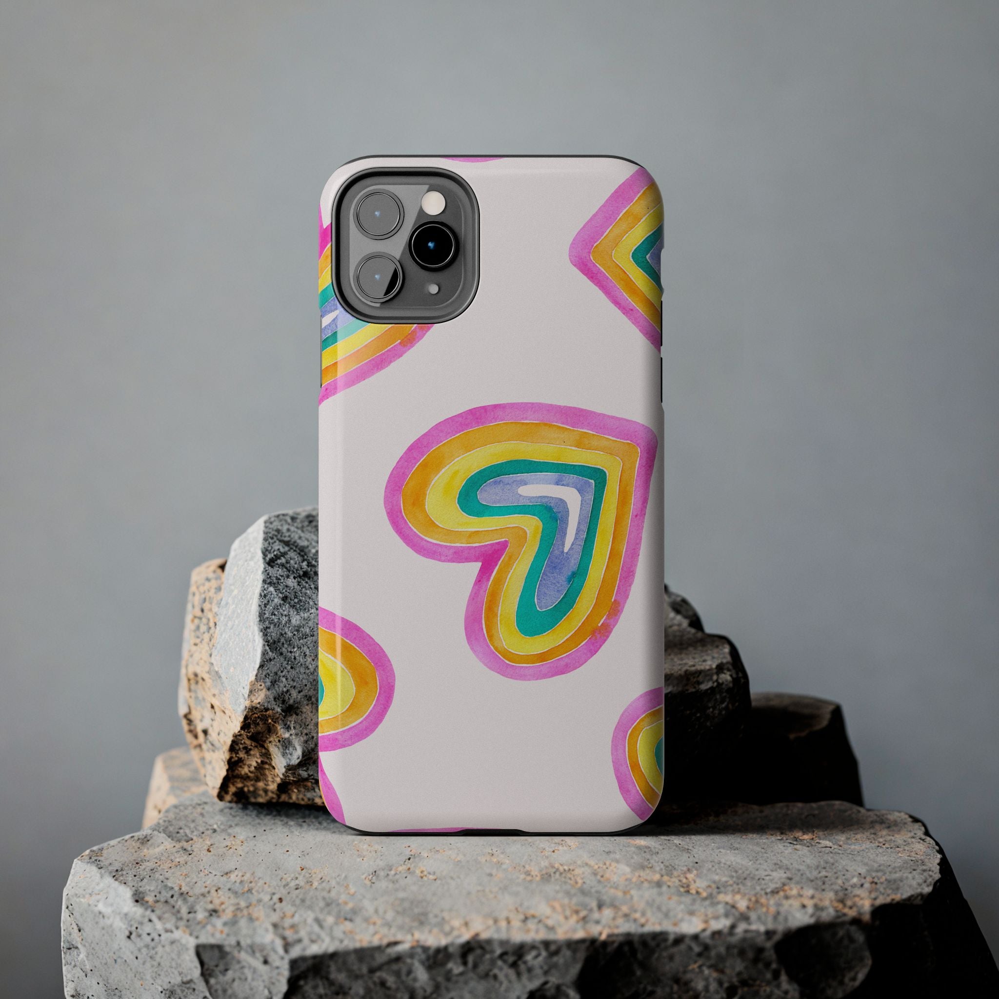 Rainbow Hearts Phone Case (Apple & Android)