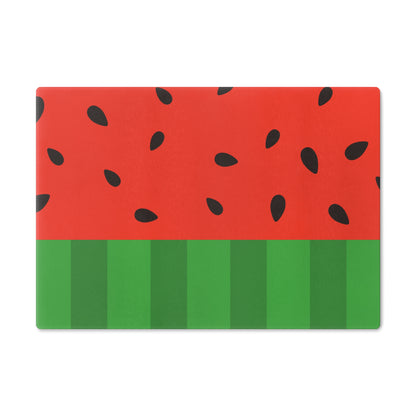 Watermelon Slice Glass Cutting Board