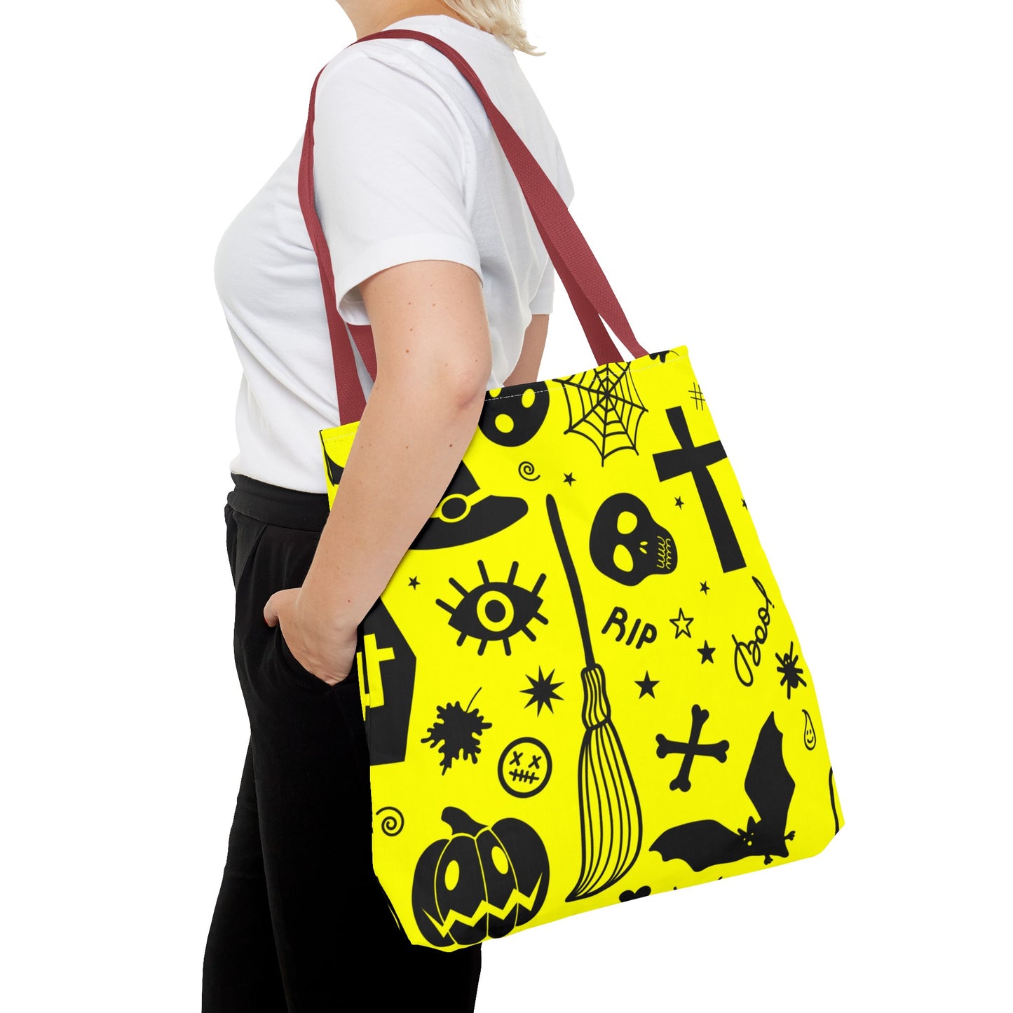 Spooky Neon Halloween Tote Bag