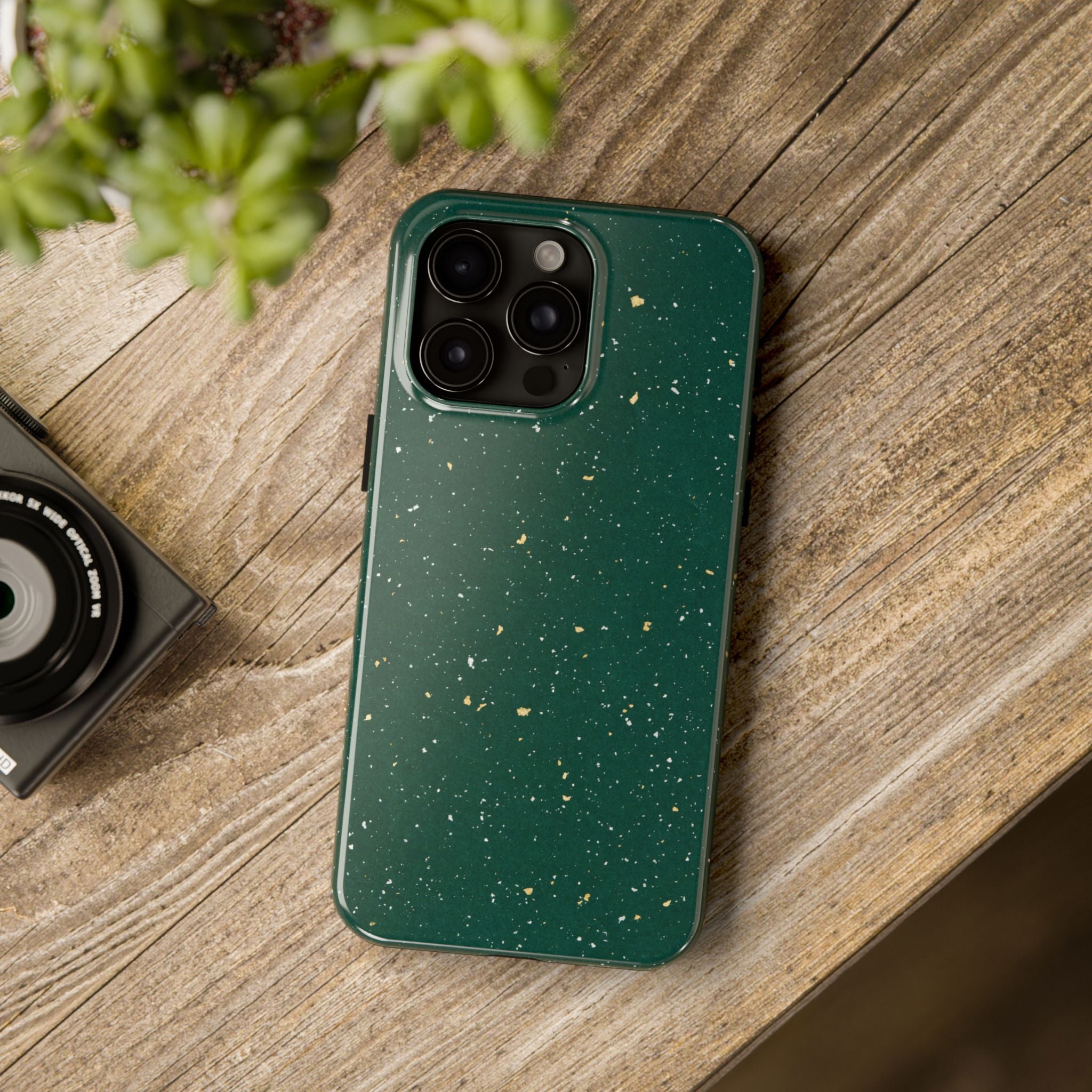 Emerald Gold Flecked Phone Case (Apple & Android)