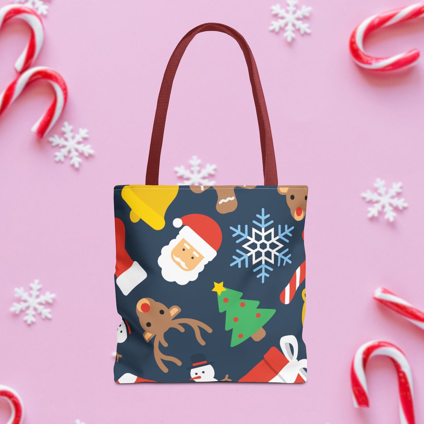 Jolly Christmas Pattern Tote Bag