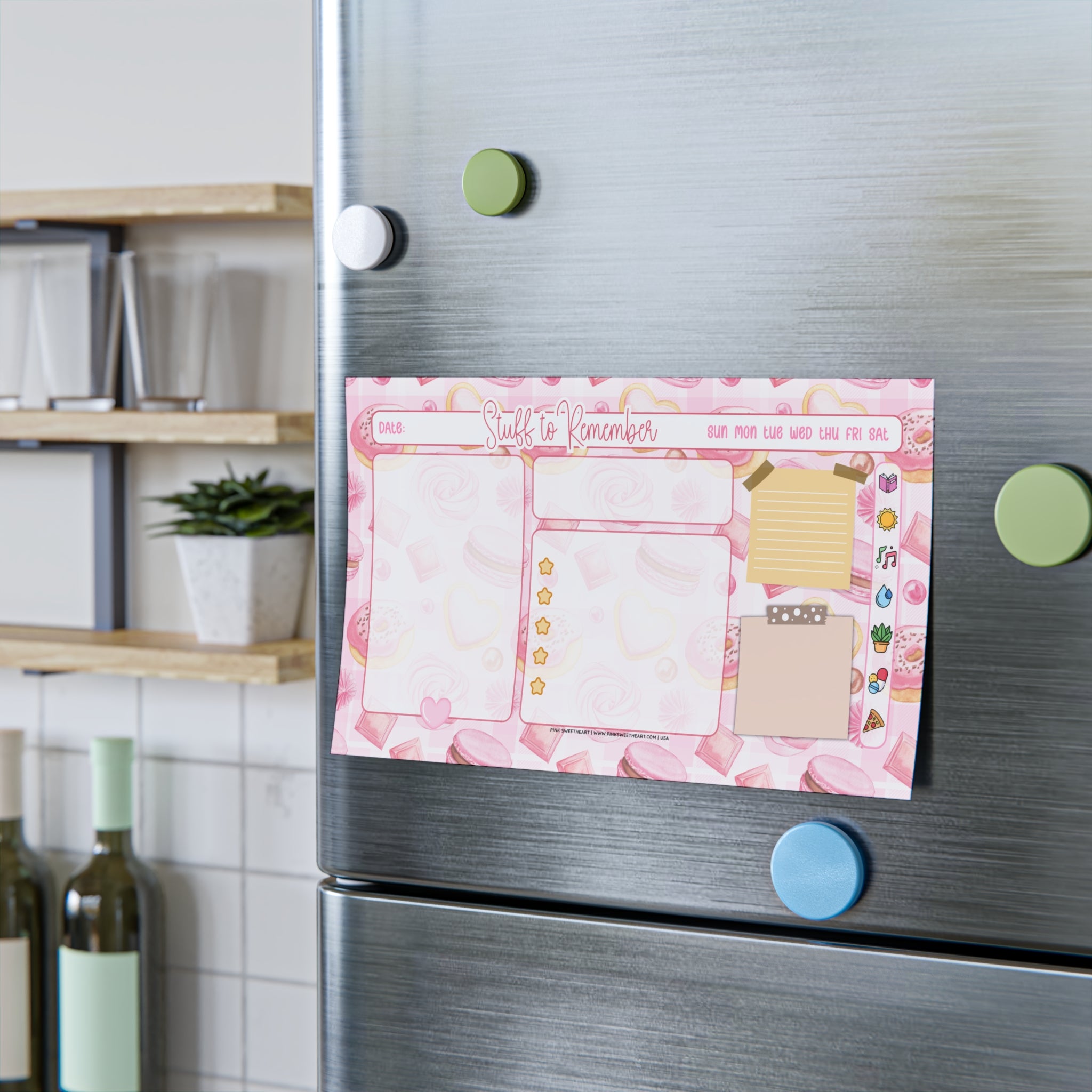 Cookie Donuts & Macarons Sticky Note Pad