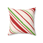 Granny's Peppermint Candy Square Pillow