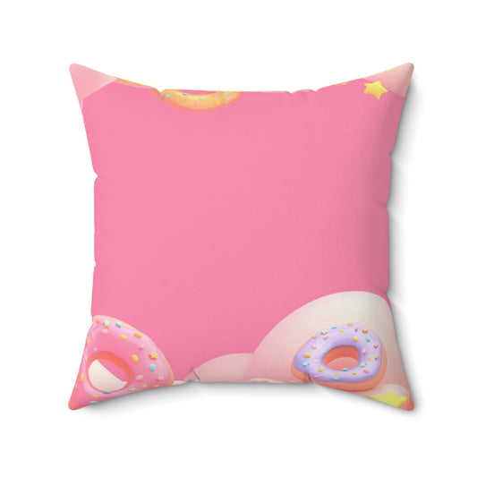 Almohada cuadrada Pink Donut Dreams