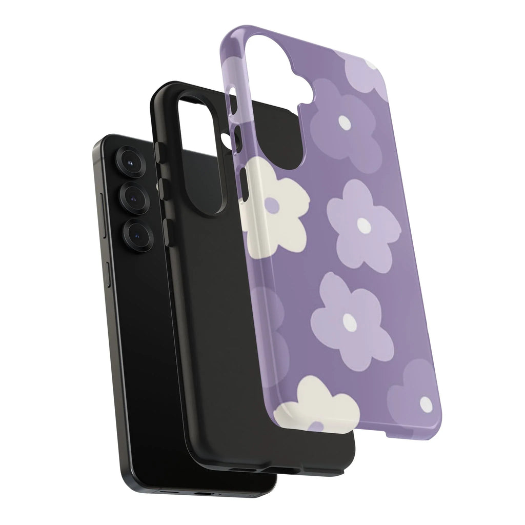 Pastel Purple Flowers Phone Case (Apple & Android) - Pink Sweetheart