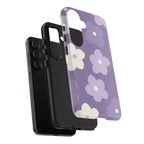Pastel Purple Flowers Phone Case (Apple & Android) - Pink Sweetheart