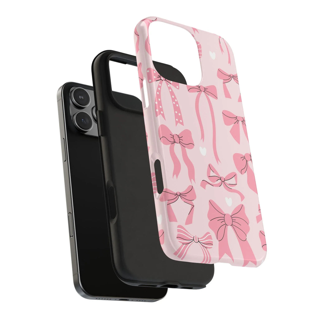 Pink Bow Ribbons Phone Case (Apple & Android) - Pink Sweetheart