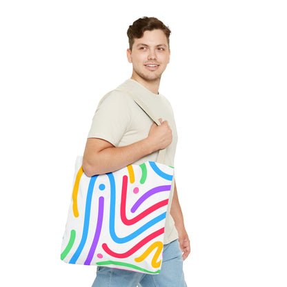 Colorful Doodle Swirl Tote Bag