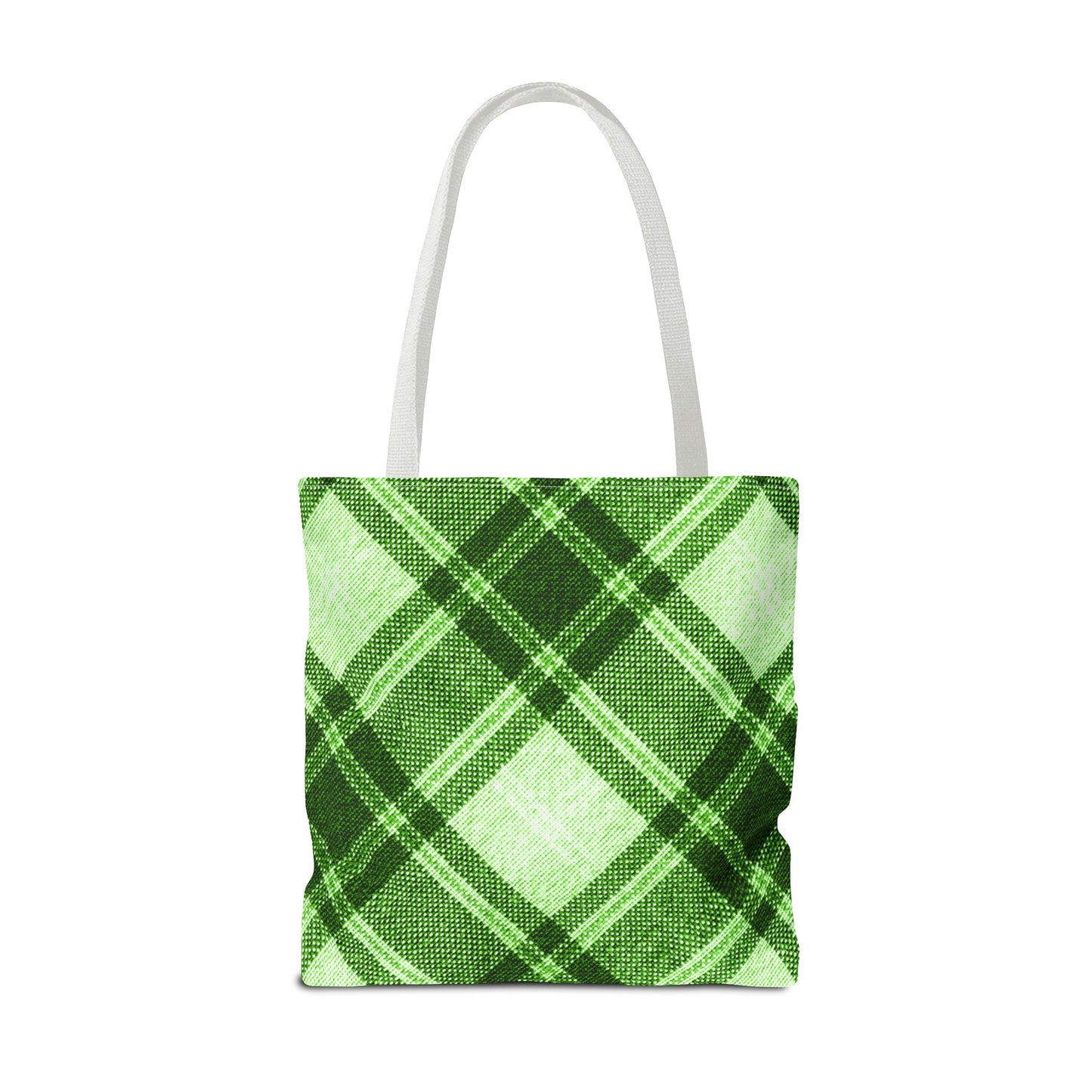 Lush Green Plaid Tote Bag