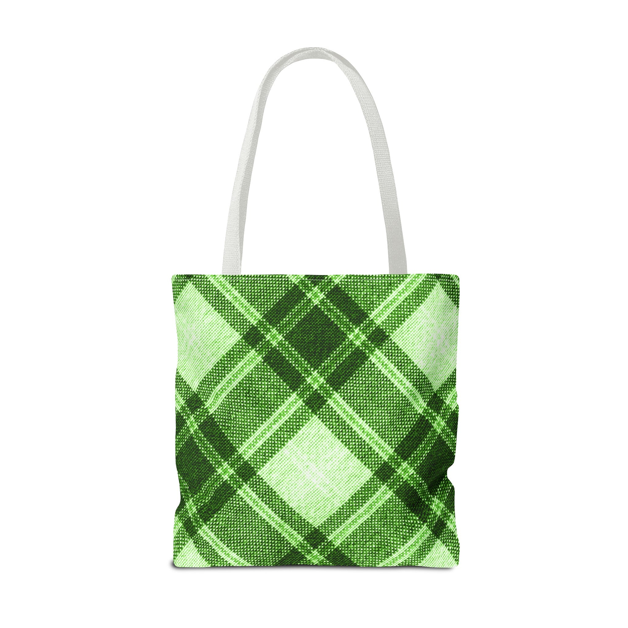 Lush Green Plaid Tote Bag
