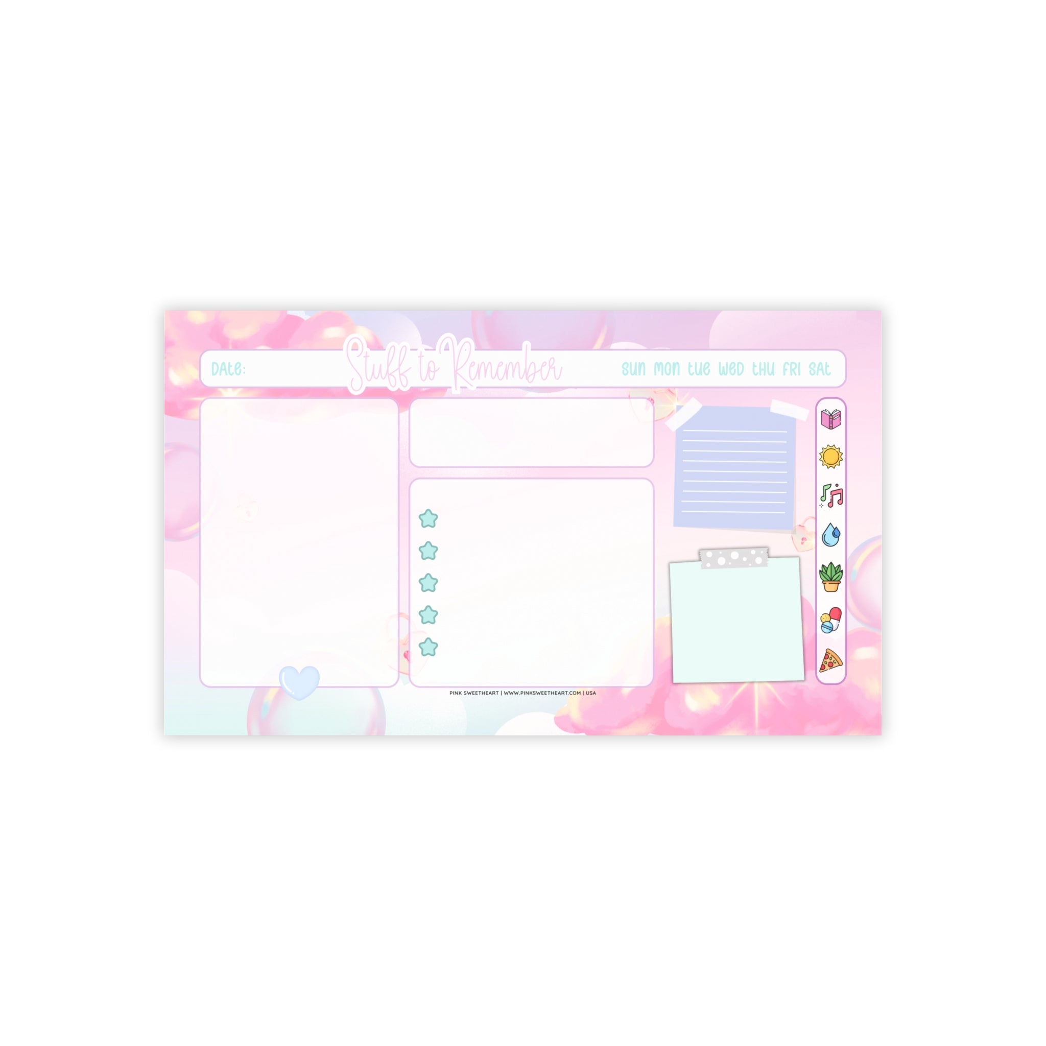 Pastel Dreamland Sticky Note Pad