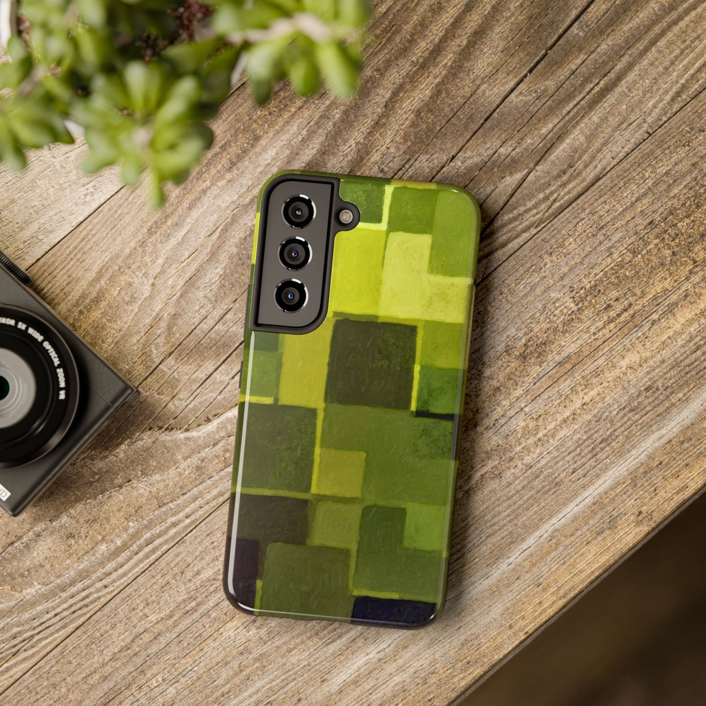 Chartreuse Patchwork Phone Case