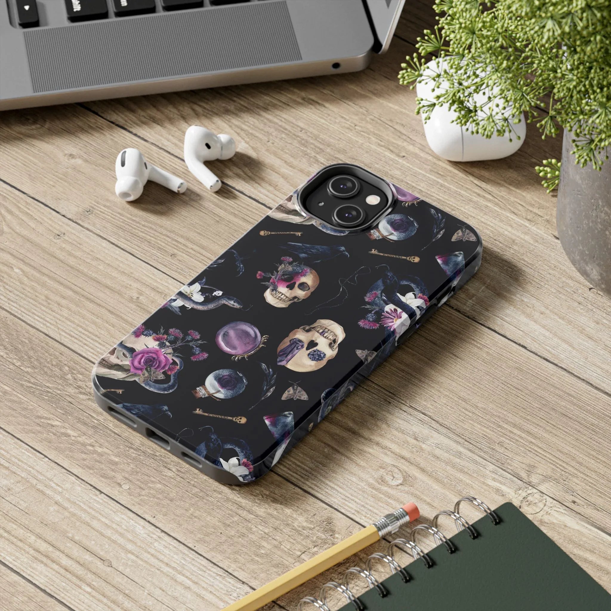 Gothic Witch Spells Phone Case (Apple & Android) - Pink Sweetheart