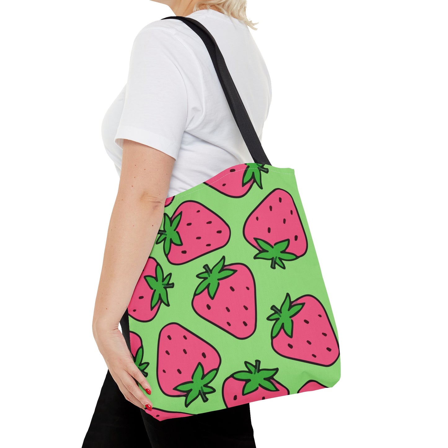 Cartoon Strawberries Tote Bag