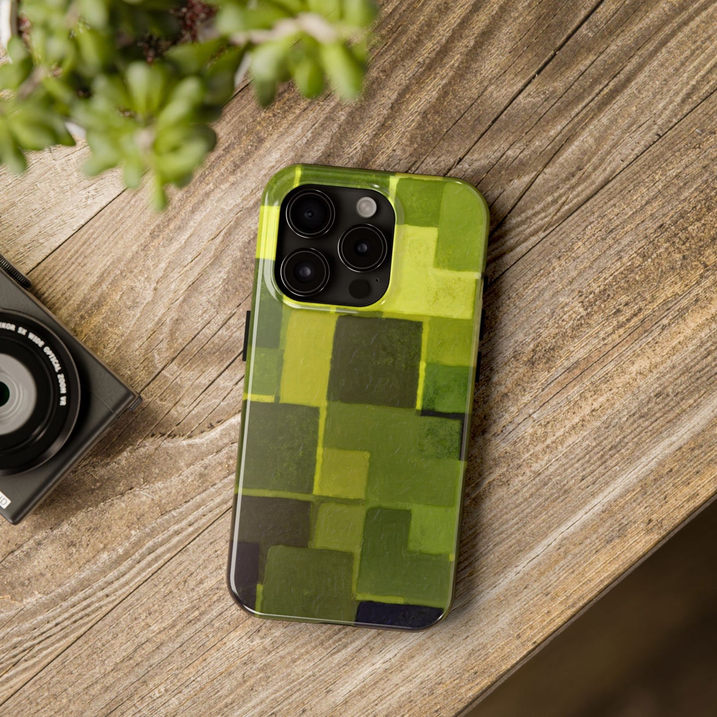 Chartreuse Patchwork Phone Case