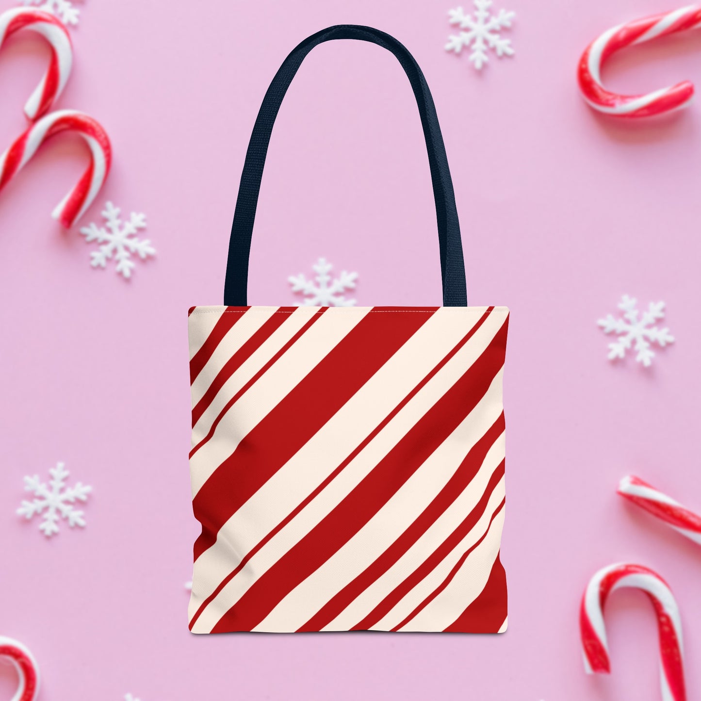 Peppermint Candy Cane Tote Bag