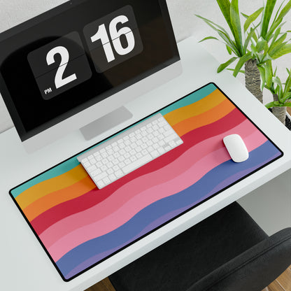 Wavy Rainbow Desk Mat