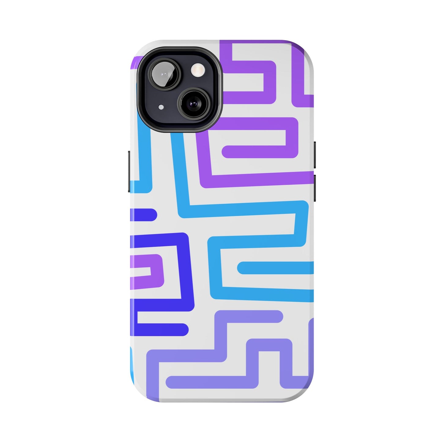 Abstract Neon Maze Phone Case