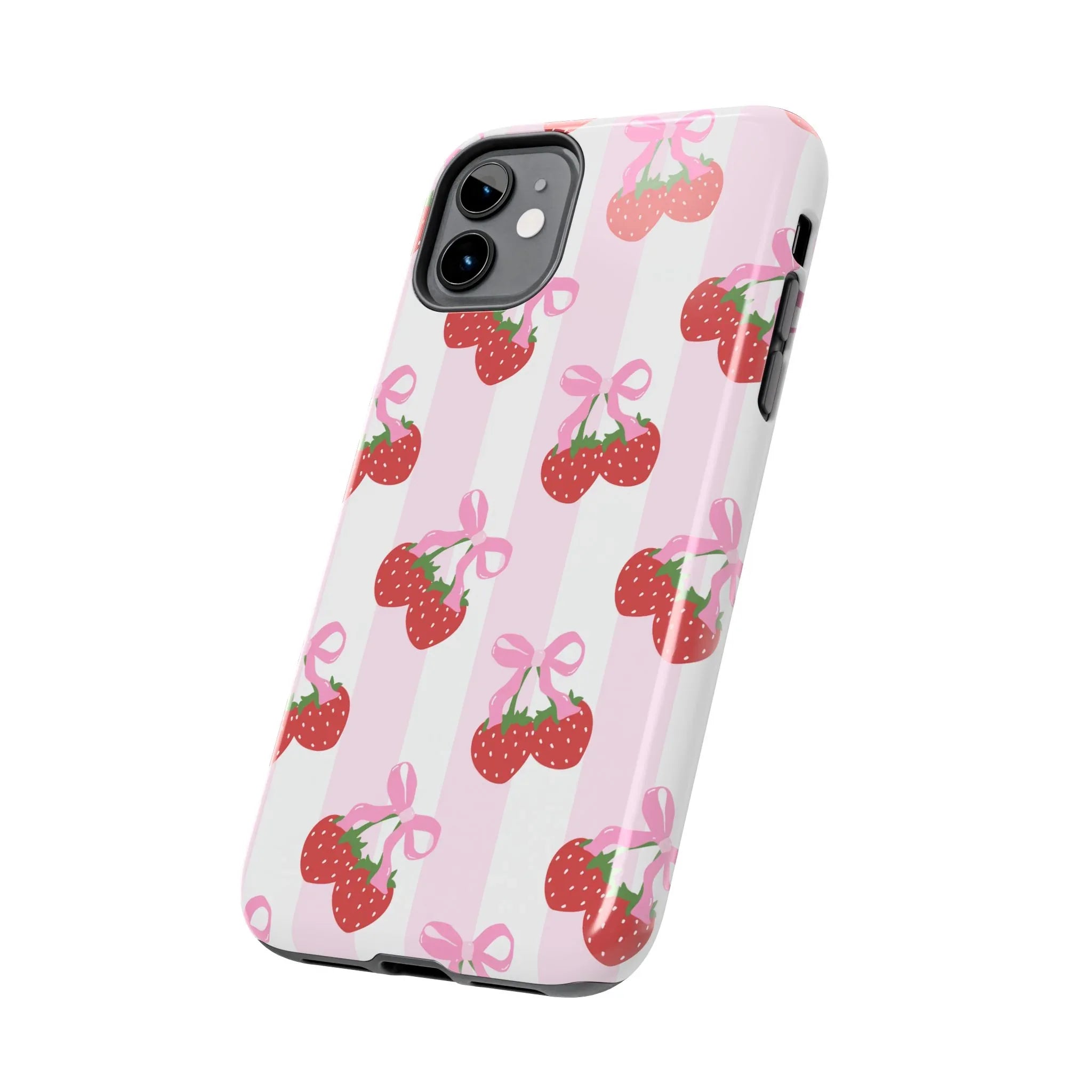Strawberry Cherries Phone Case (Apple & Android) - Pink Sweetheart