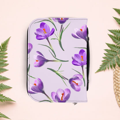 Purple Crocus Flowers Book Cover